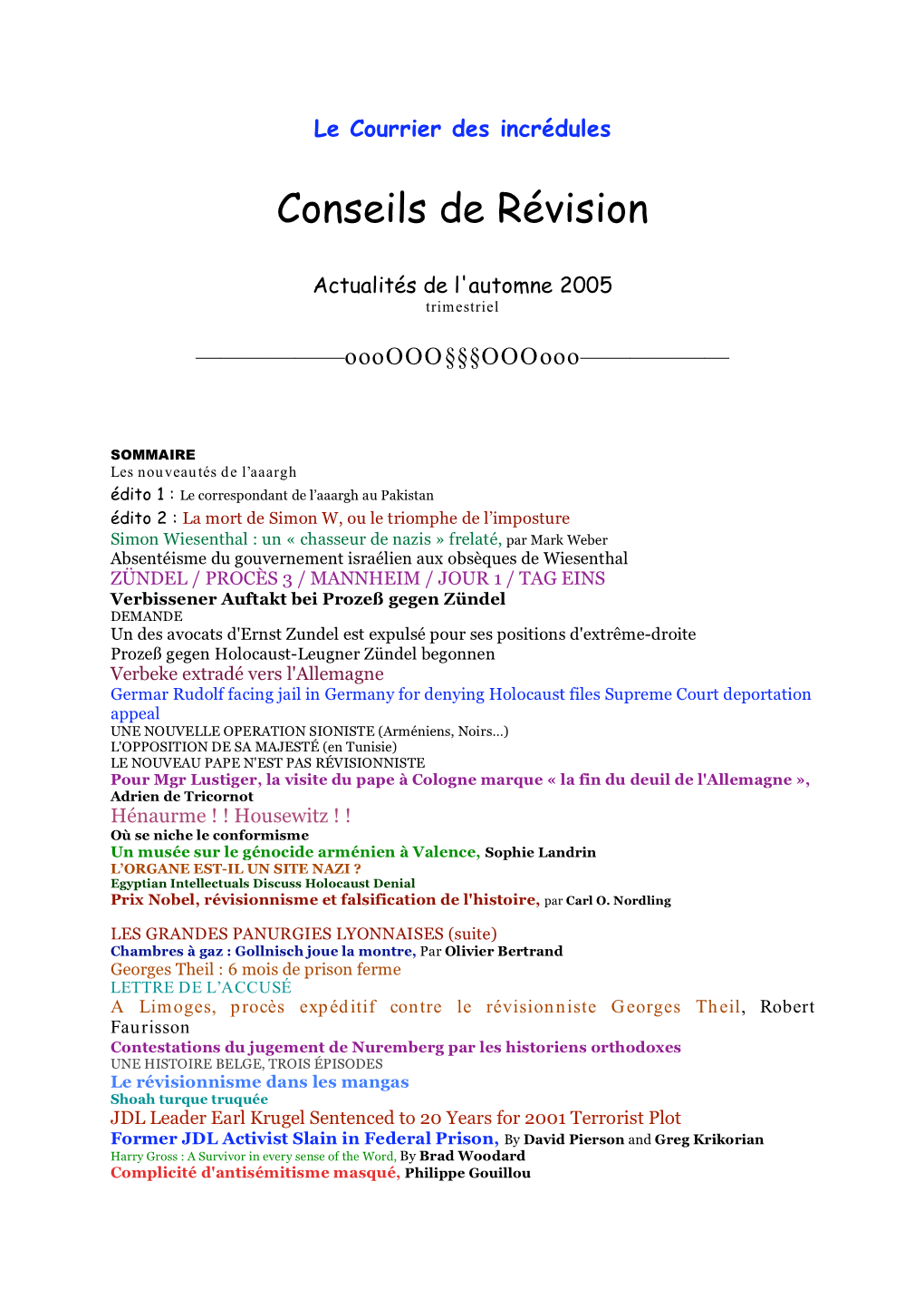 Conseils De Révision