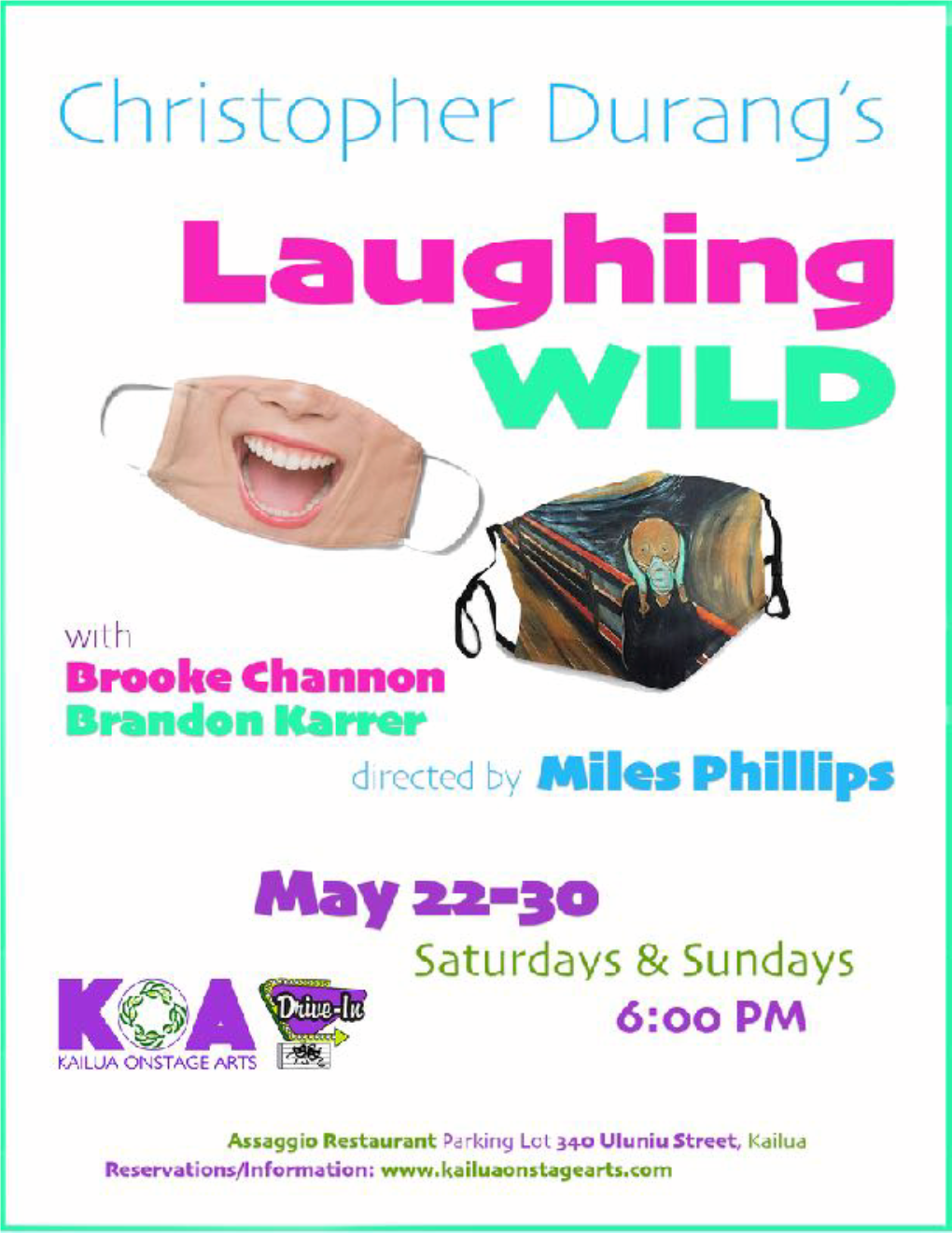 LAUGHING WILD by Christopher Durang Directed by Miles Phillips