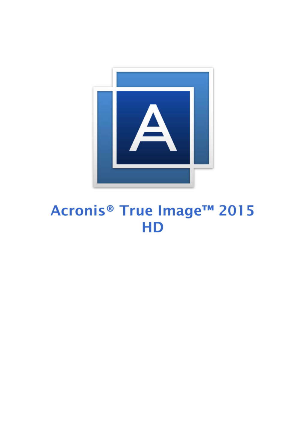 Acronis Software's Manual