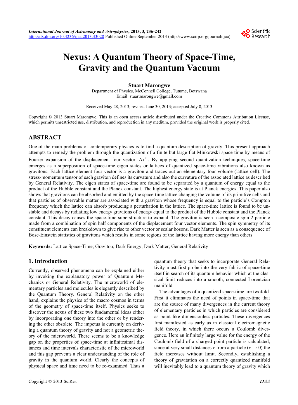 A Quantum Theory of Space-Time, Gravity and the Quantum Vacuum