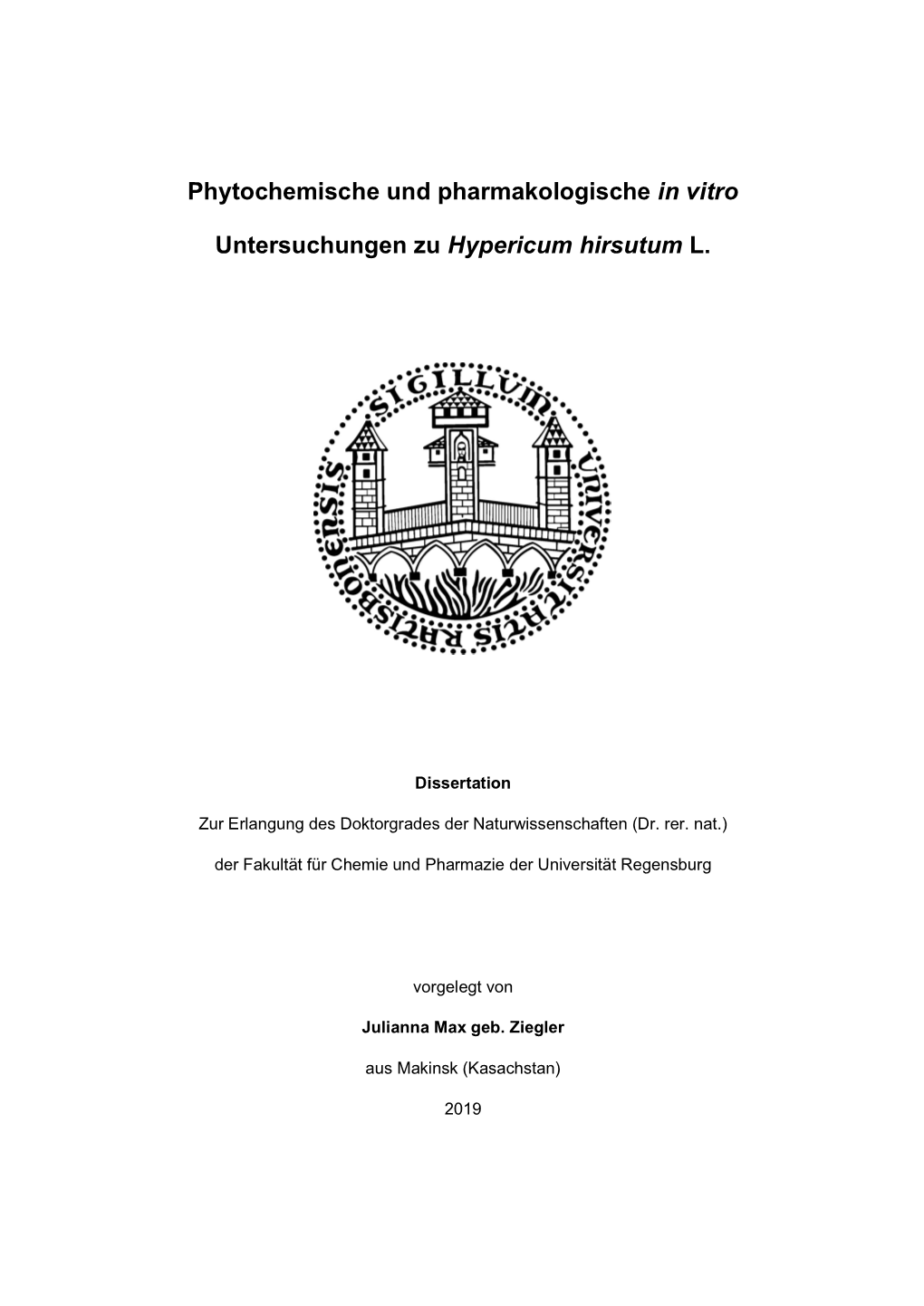 Phytochemische Und Pharmakologische in Vitro