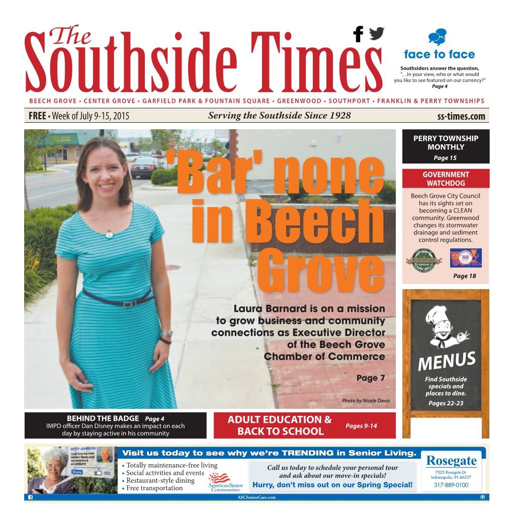 Ss-Times.Com FREE • Week of July 9-15, 2015 Face to Face