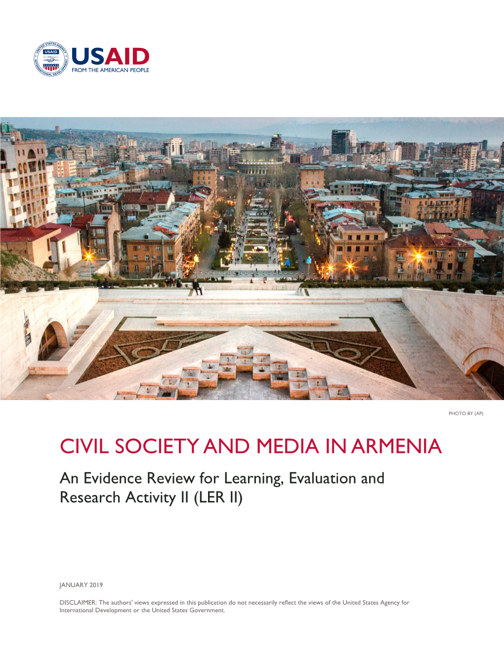 CIVIL SOCIETY and MEDIA in ARMENIA an Evidence Review for Learning, Evaluation and Research Activity II (LER II)