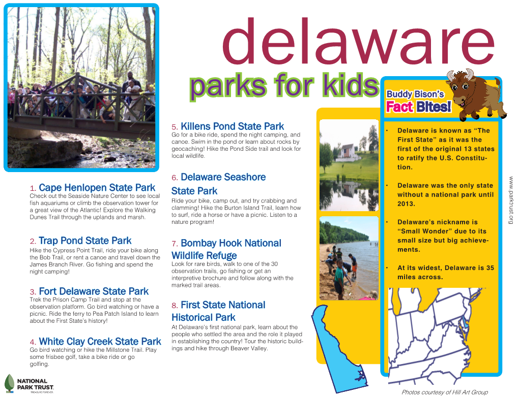Delaware Parks for Kids Buddy Bison’S Fact Bites!