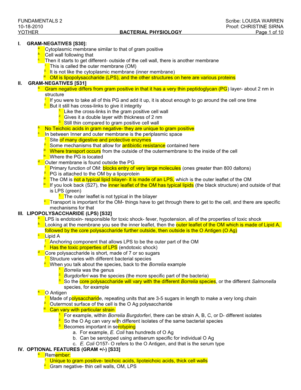 FUNDAMENTALS 2 Scribe: LOUISA WARREN