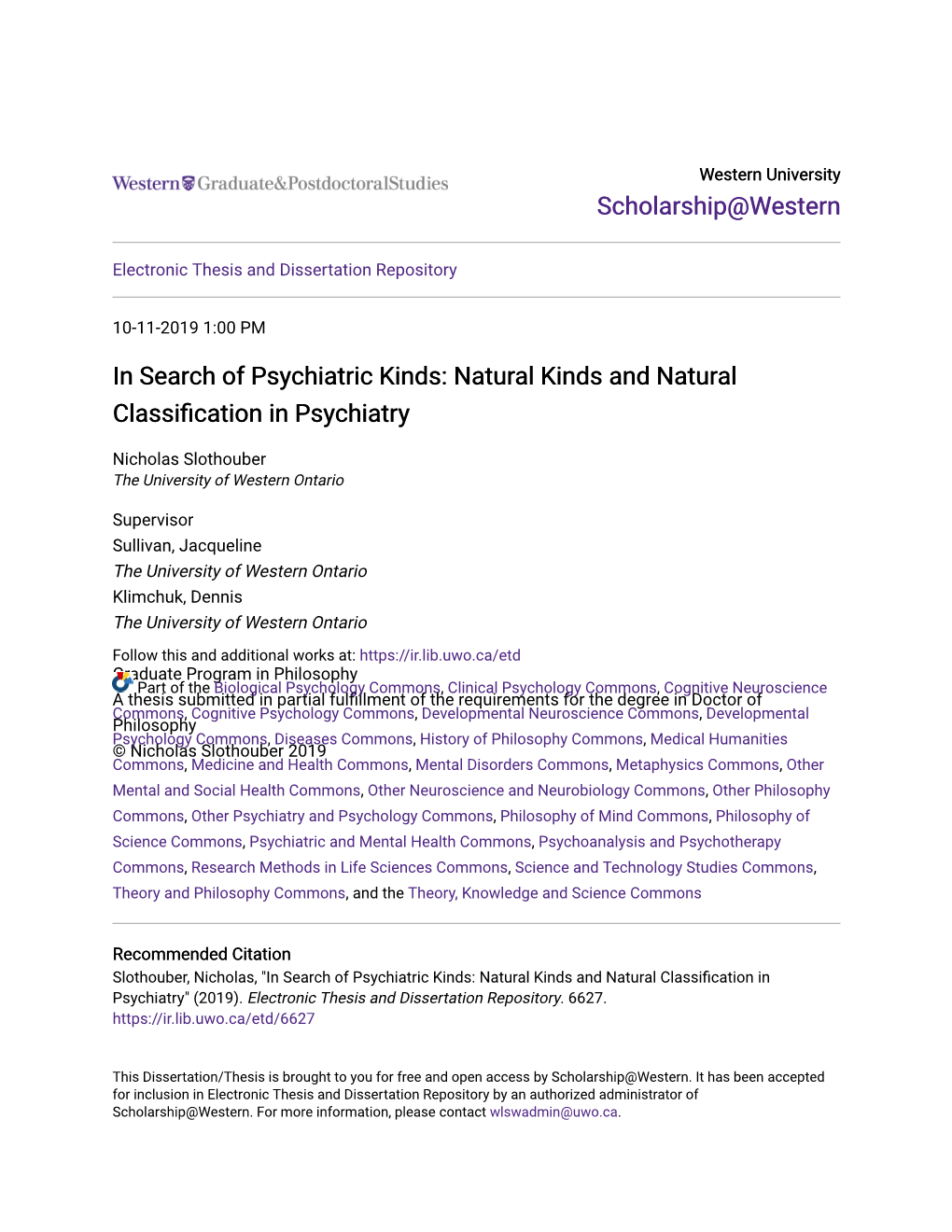 Natural Kinds and Natural Classification in Psychiatry