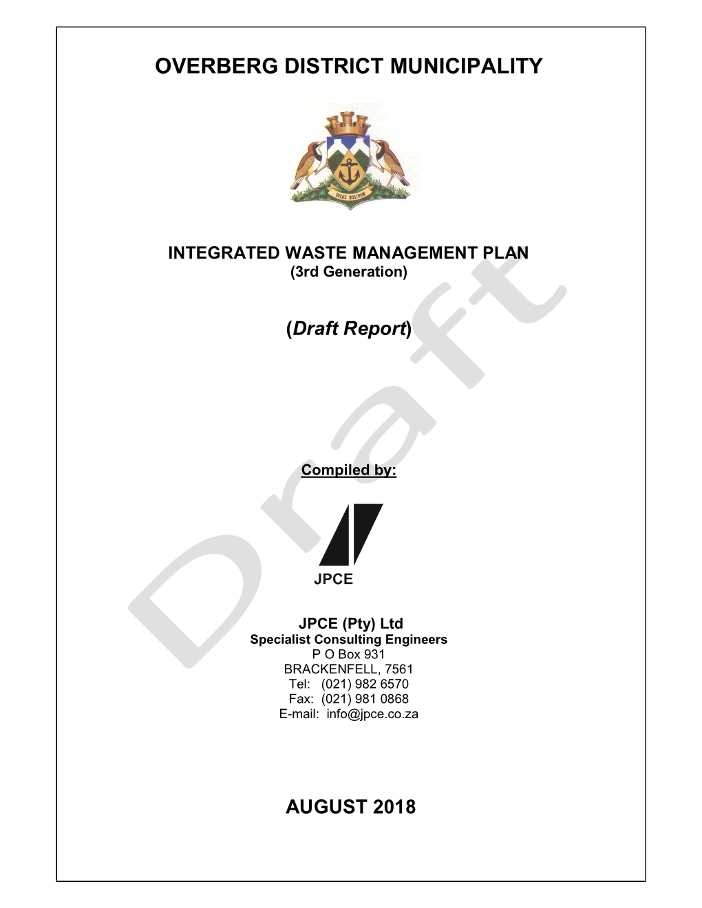 ODM 3Rd Gen Integrated Waste Management Plan