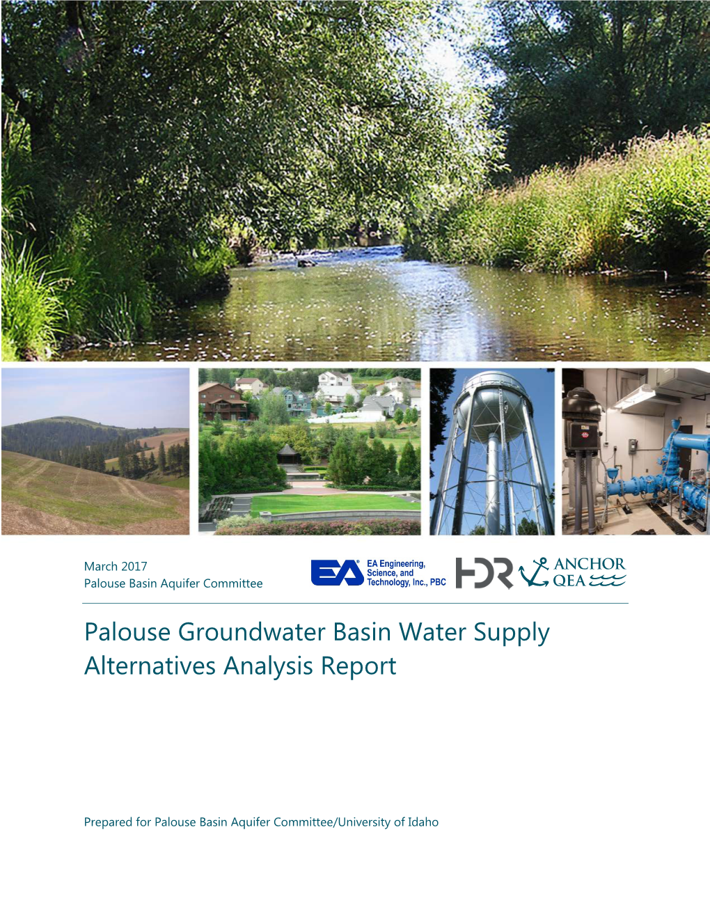 Palouse Groundwater Basin Water Supply Alternatives Analysis Report