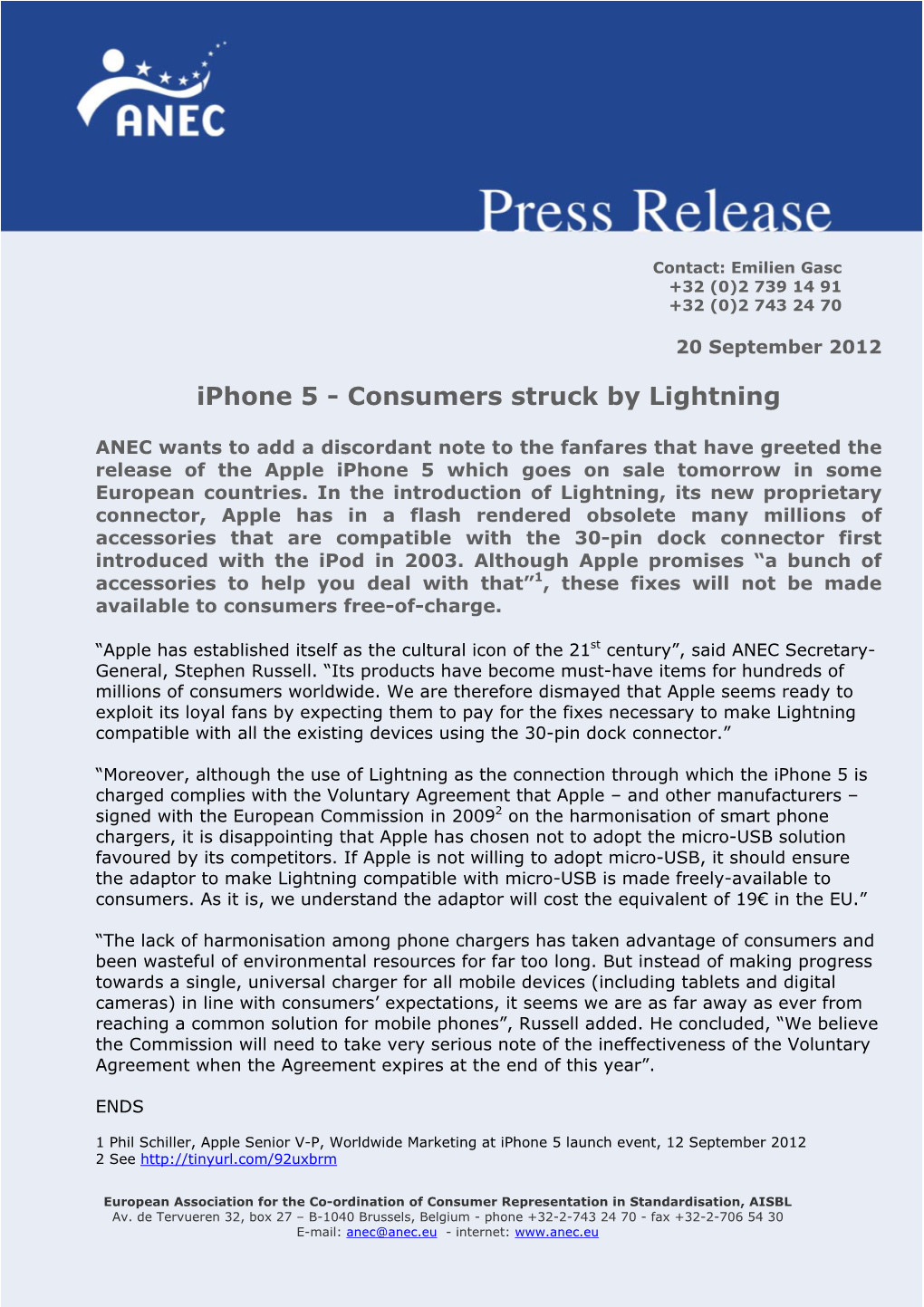 Iphone 5 - Consumers Struck by Lightning