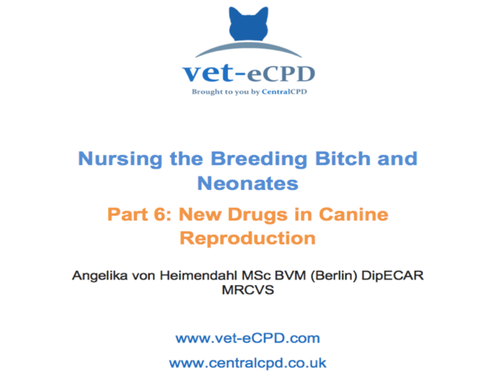 New Drugs in Canine Reproduction