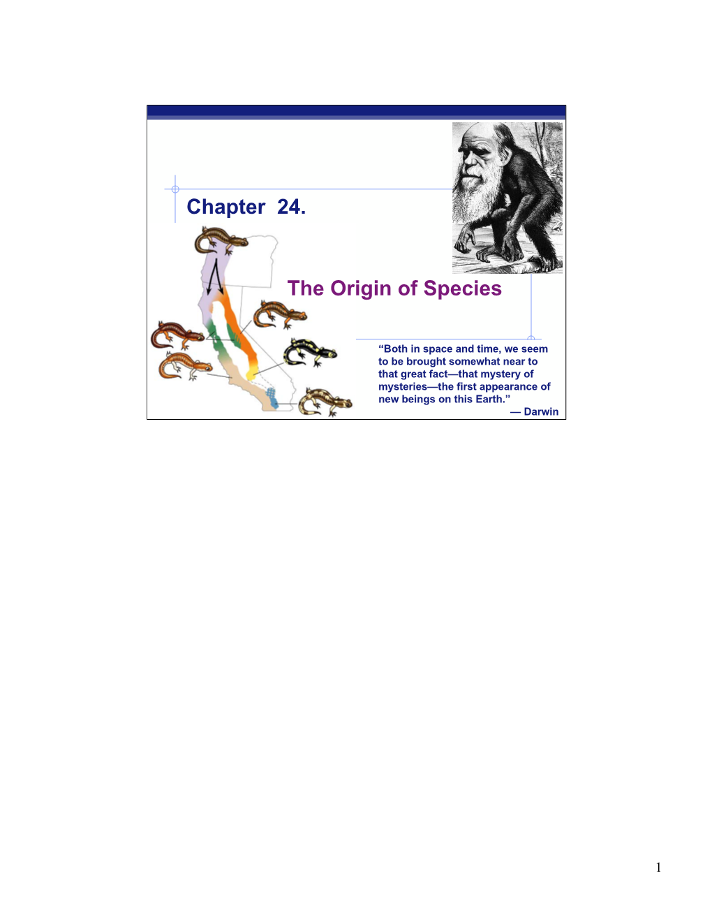 Chapter 24. the Origin of Species