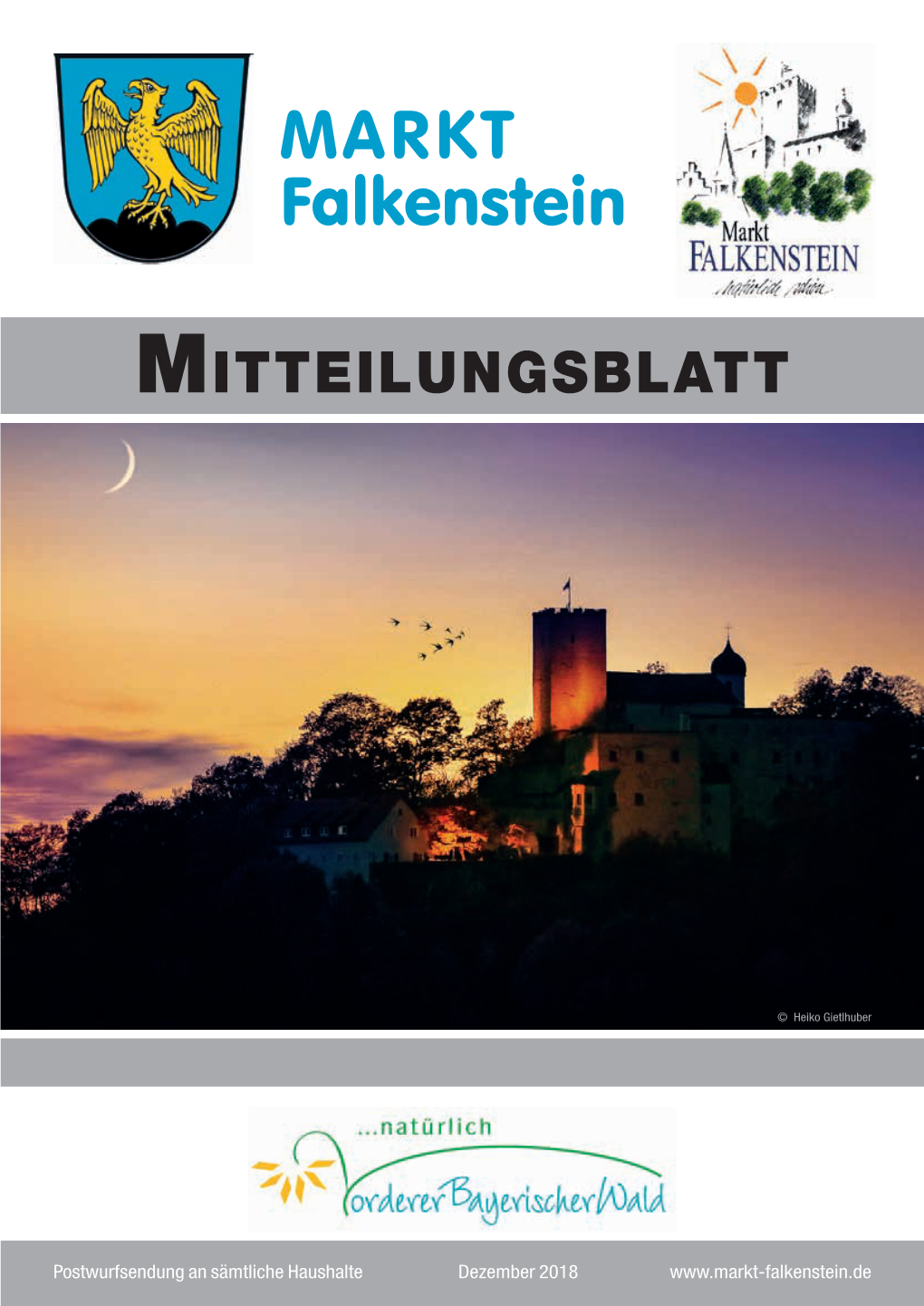 Mitteilungsblatt Des Marktes Falkenstein Nr. 01/2018