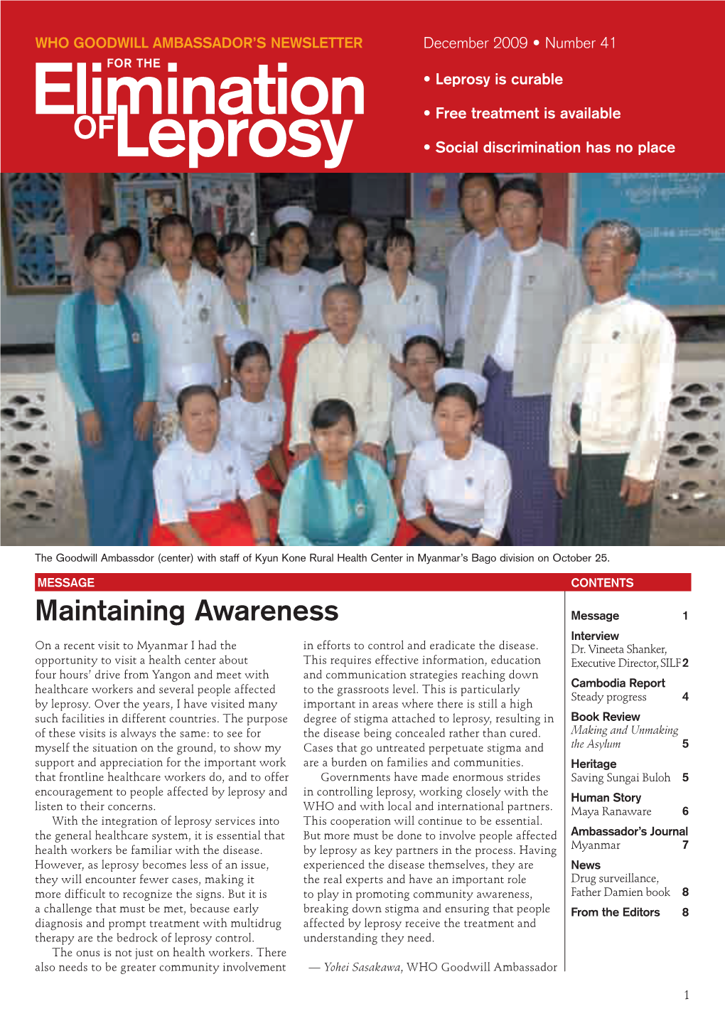 Who Goodwill Ambassador's Newsletter