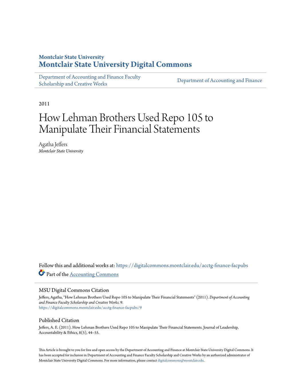 How Lehman Brothers Used Repo 105 to Manipulate Their Financial Statements