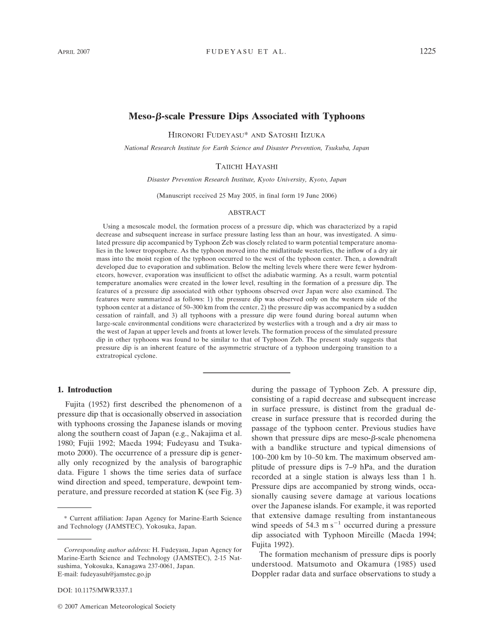 Meso-ß-Scale Pressure Dips Associated with Typhoons