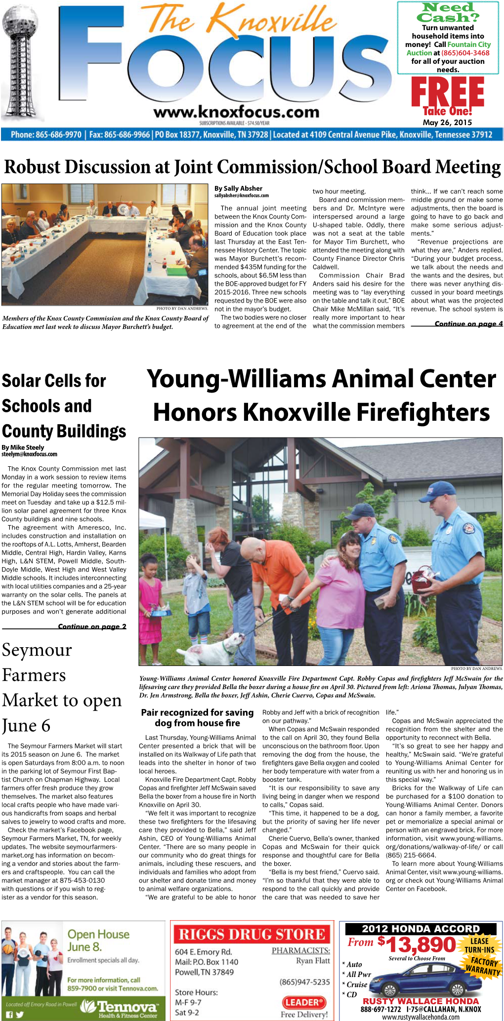 Young-Williams Animal Center Honors Knoxville Firefighters