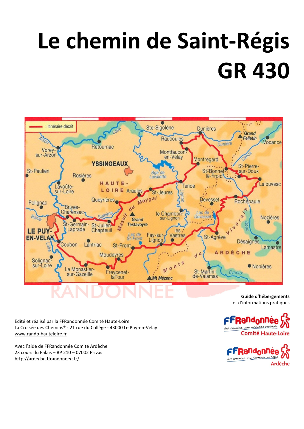 Guide Des Hébergements Du Chemin De Saint Régis GR