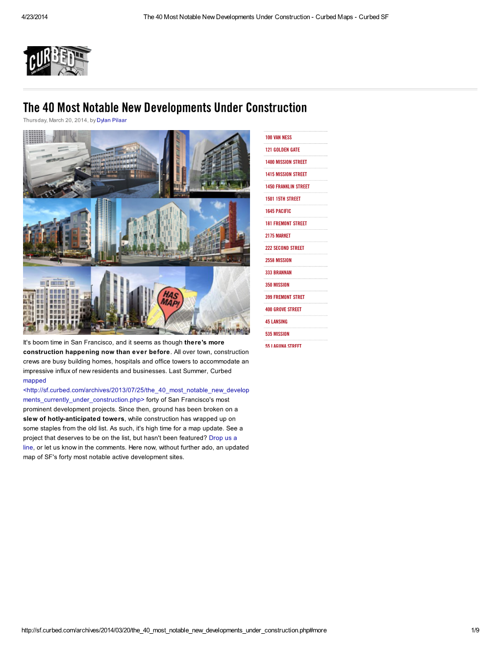 The 40 Most Notable New Developments Under Construction - Curbed Maps - Curbed SF