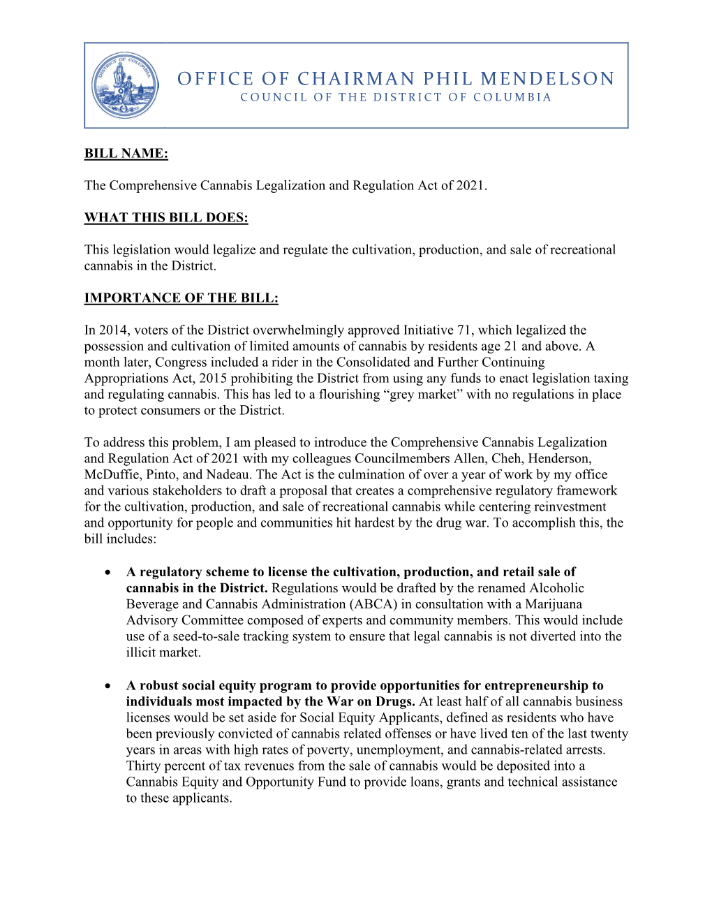 Cannabis Legalization and Regulation Act of 2021