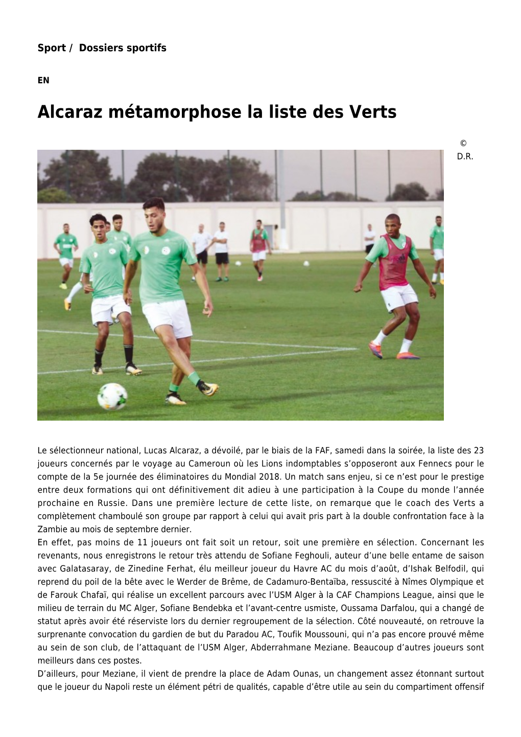 Alcaraz Métamorphose La Liste Des Verts