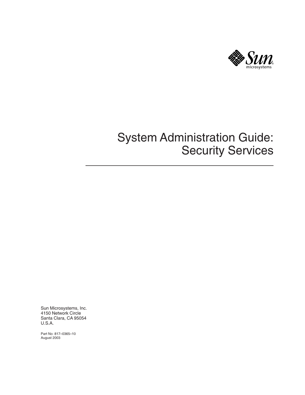 System Administration Guide: Security Services