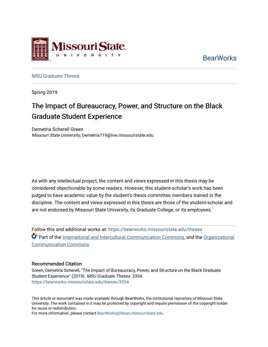 The Impact of Bureaucracy, Power, and Structure on the Black Graduate Student Experience