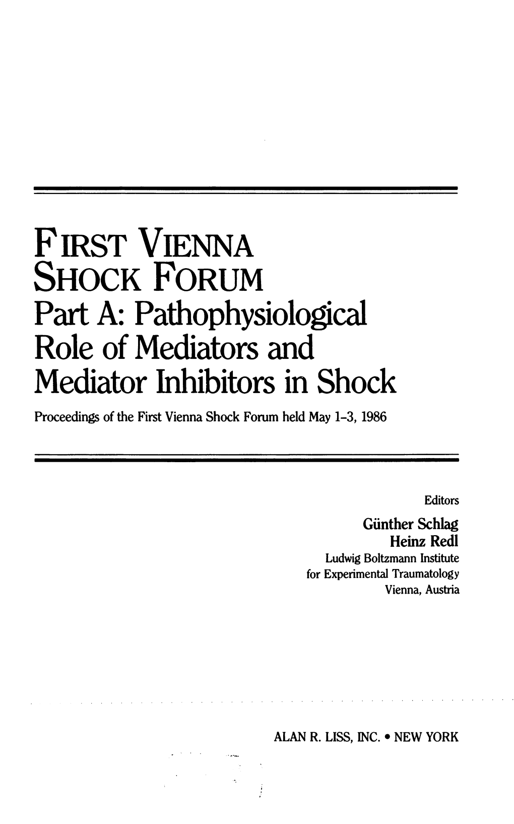 Reaction Pattern of Alveolar Cells in the Posttraumatic Lung Failure