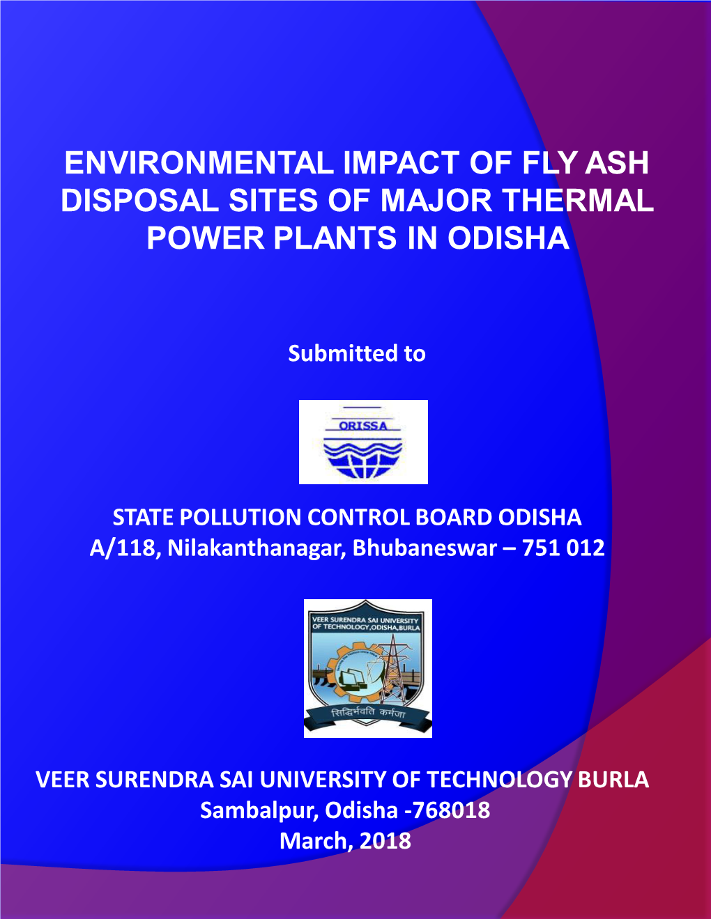 Final Report on Environmental Impact of Fly Ash Disposal Sites of Major