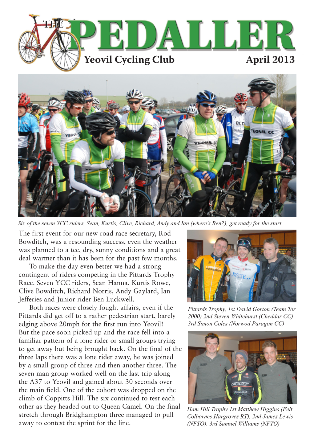 THE Yeovil Cycling Club April 2013