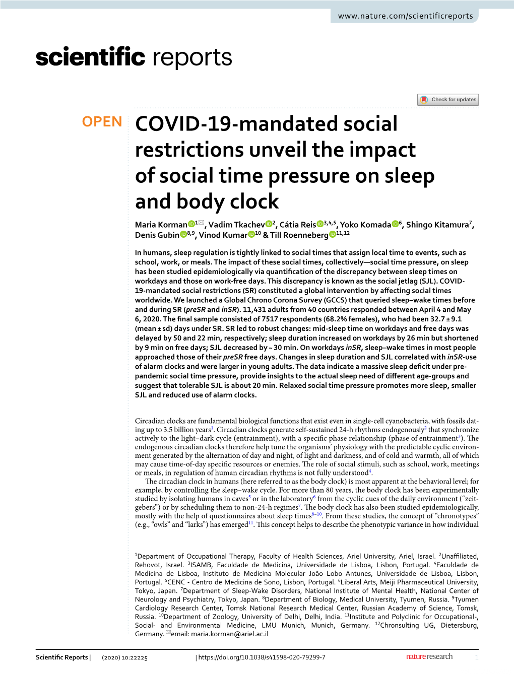 COVID-19-Mandated Social Restrictions Unveil the Impact Of