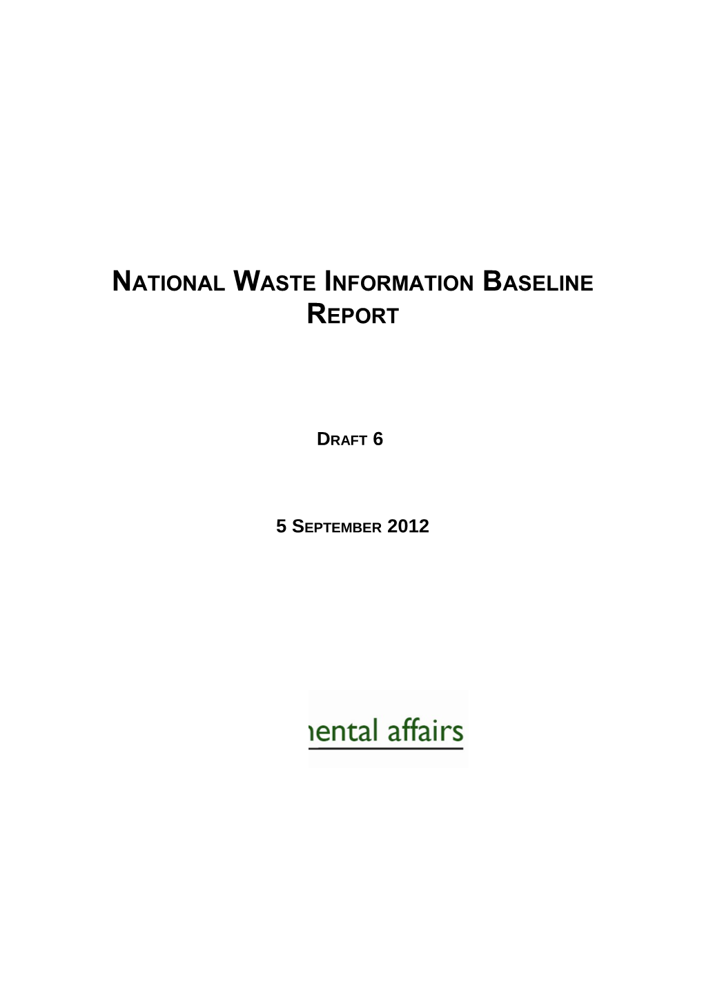 National Waste Information Baseline Report