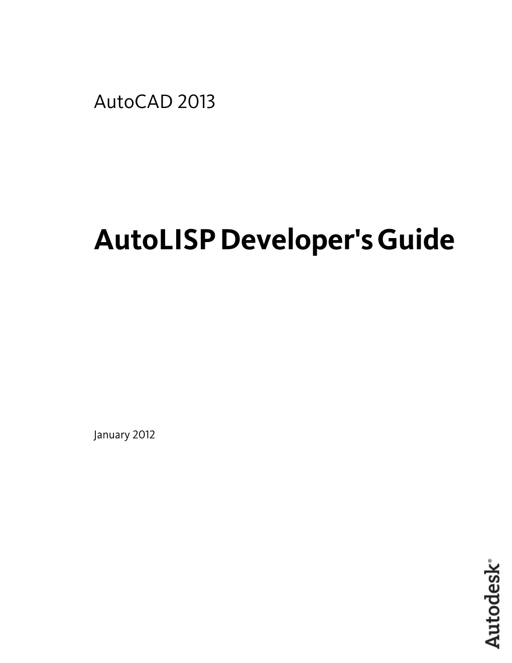 Autolisp Developer's Guide