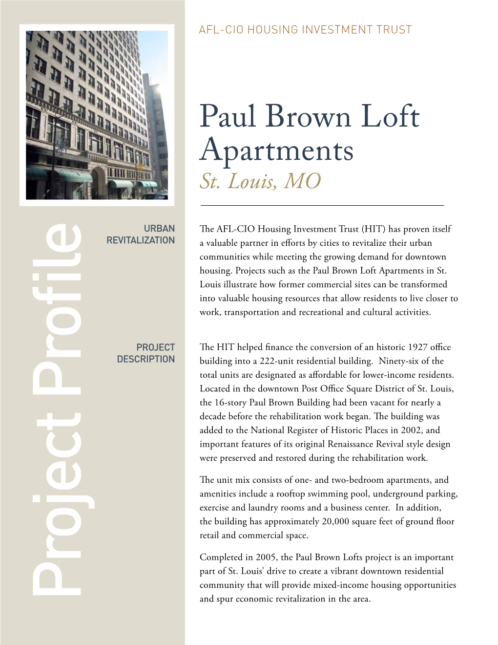 Paul Brown Loft Apartments St