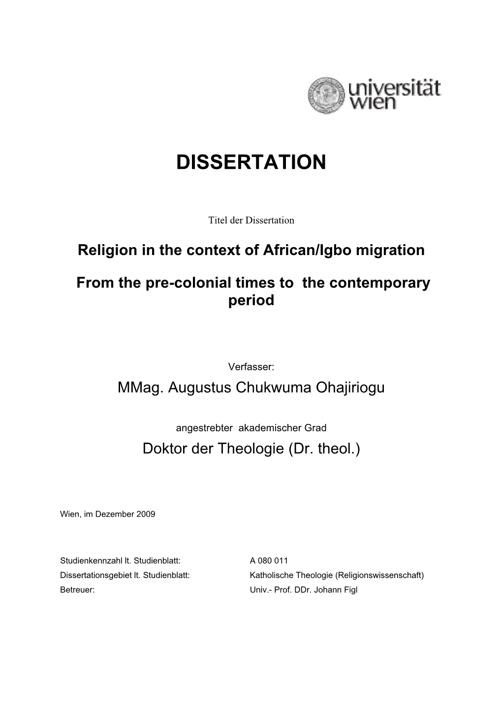 Dissertation