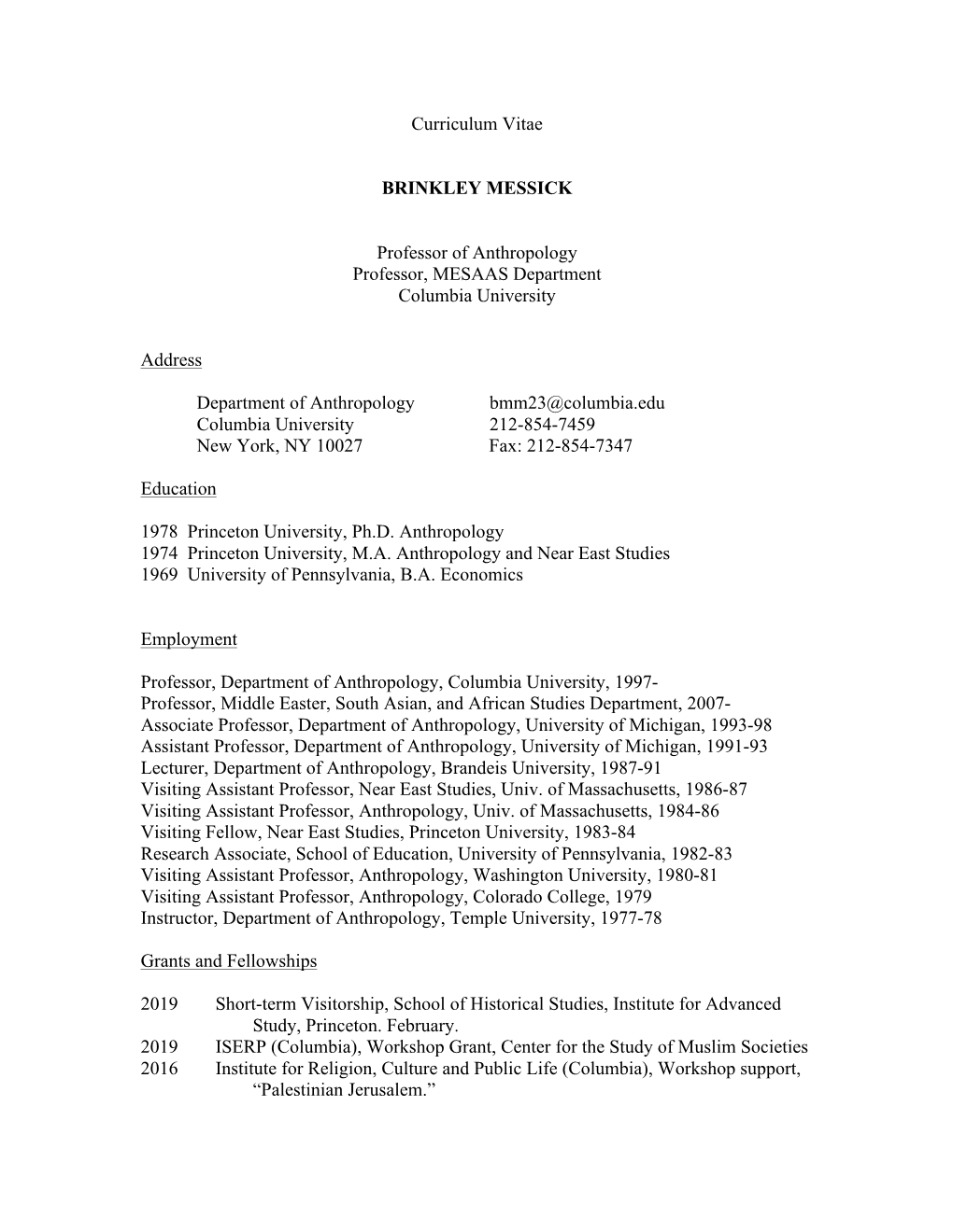 Messick Brinkley CV.Pdf