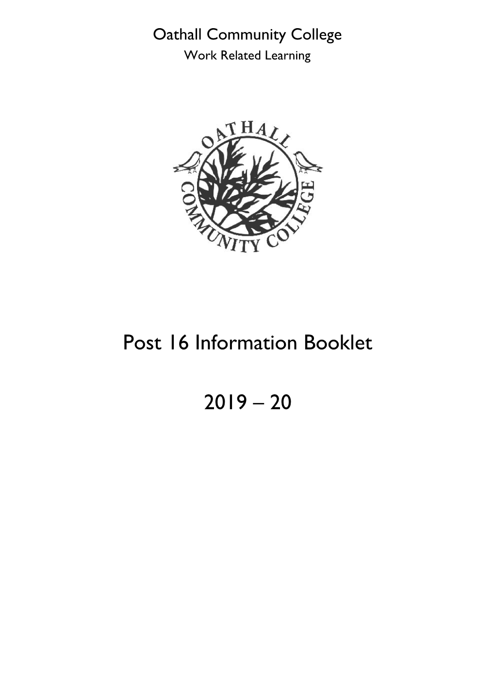 Post 16 Information Booklet 2019