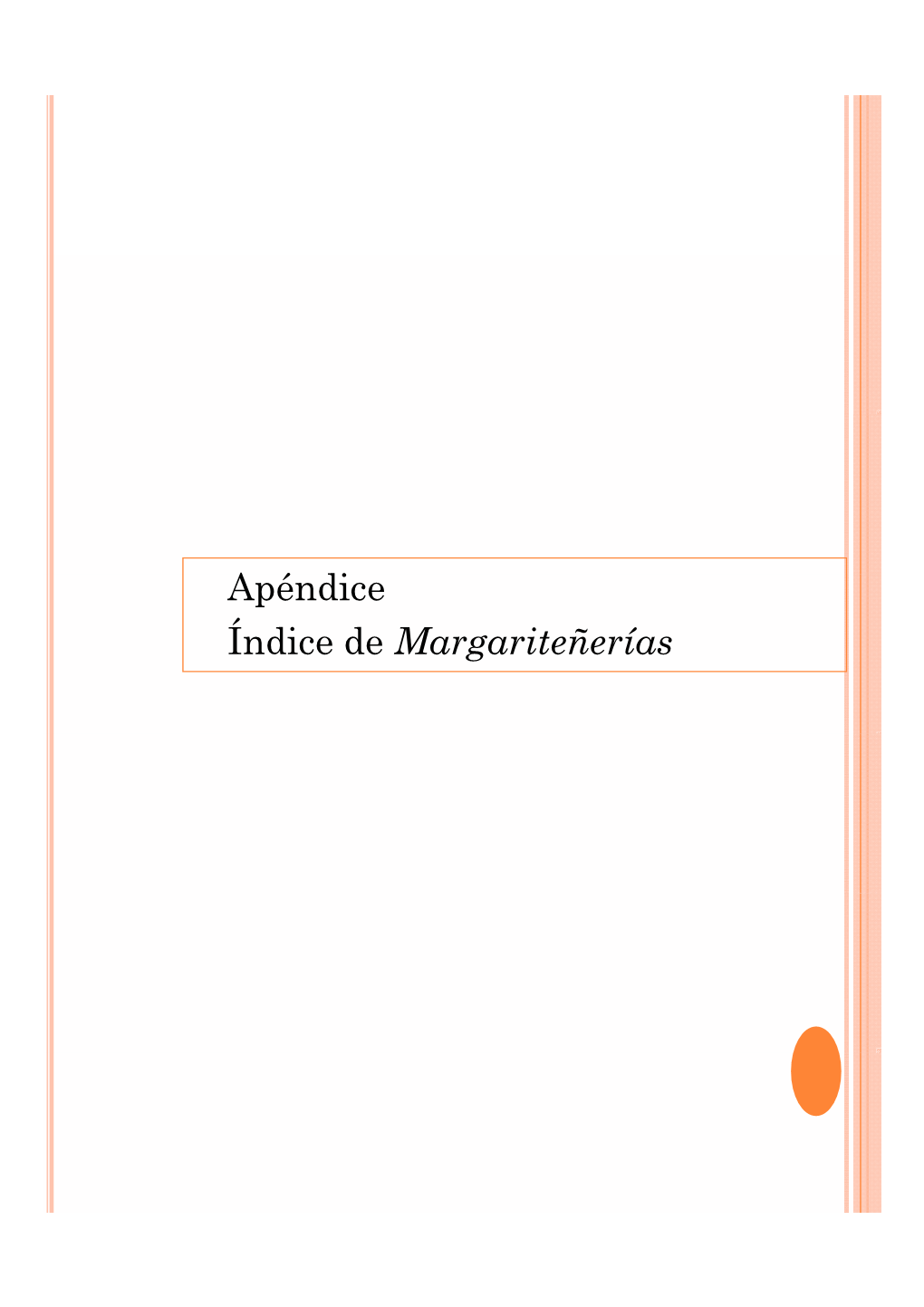 A É Di Péndice Índice De Margariteñerías