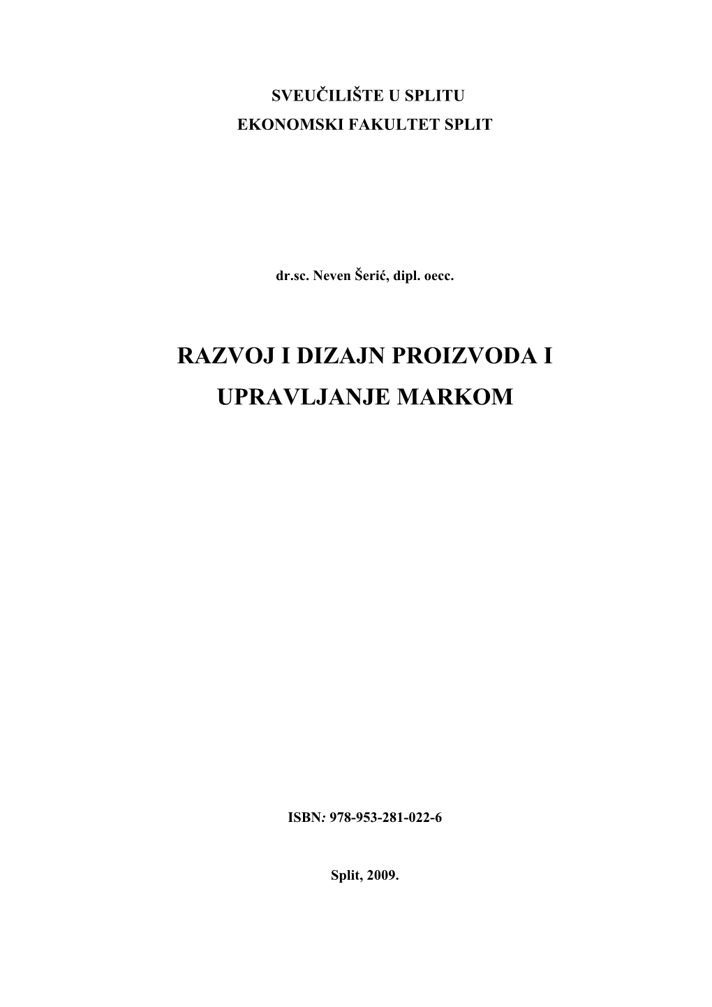 Razvoj I Dizajn Proizvoda I Upravljanje Markom