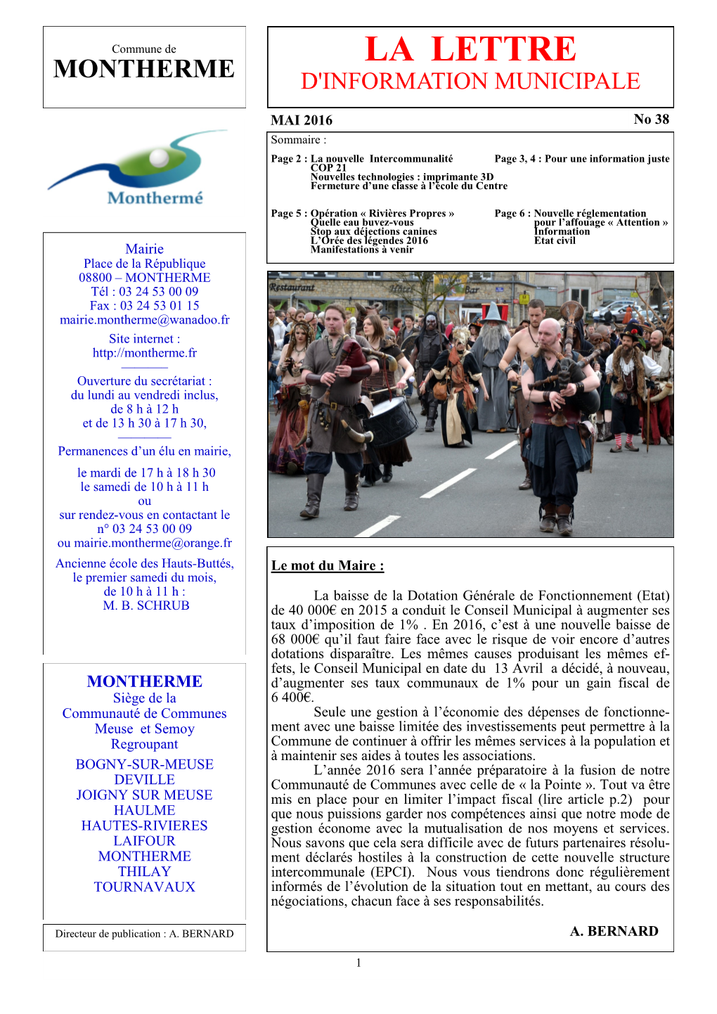 La Lettre D'information Municipale N° 38