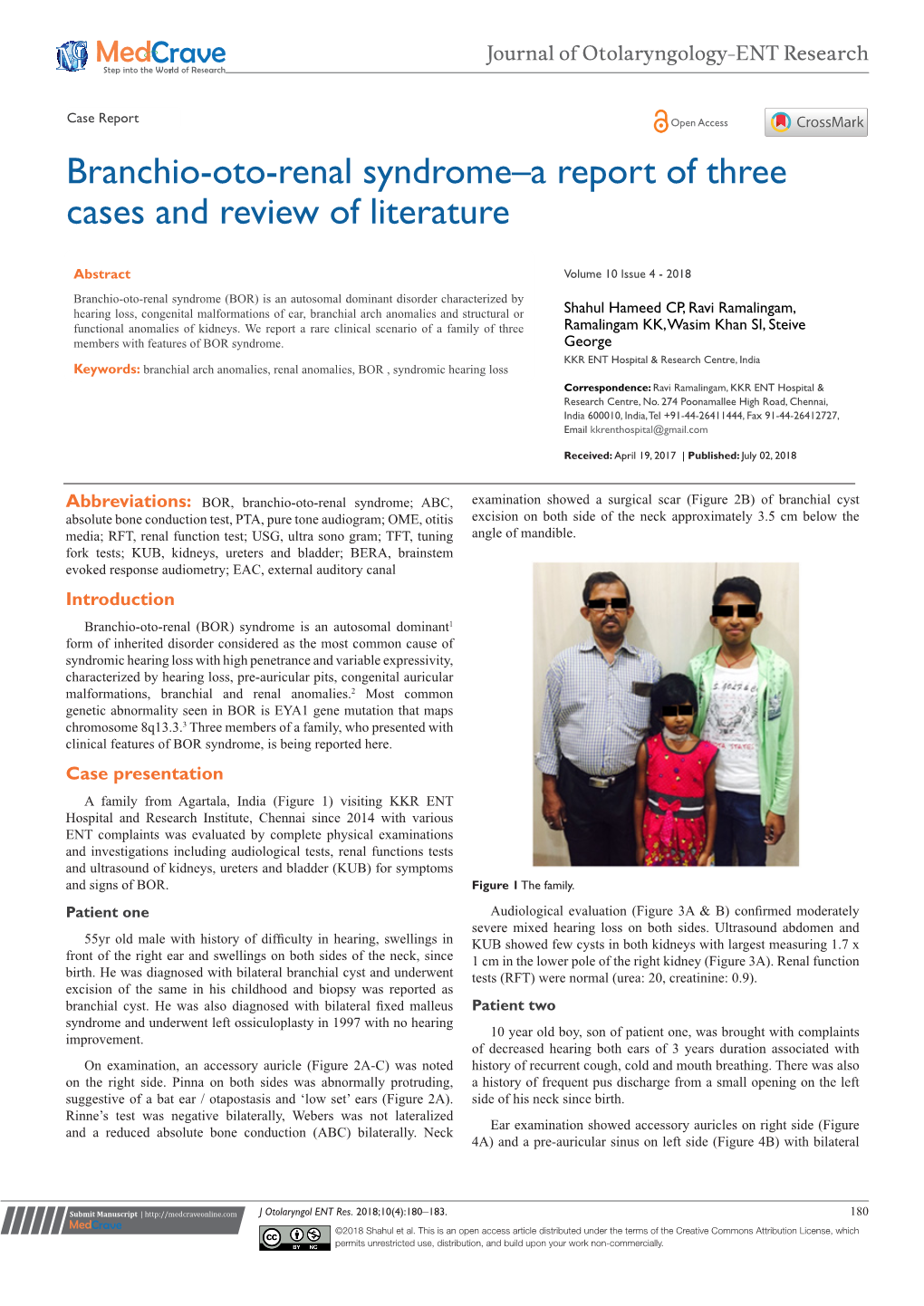 Branchio-Oto-Renal Syndrome–A Report of Three Cases and Review of Literature