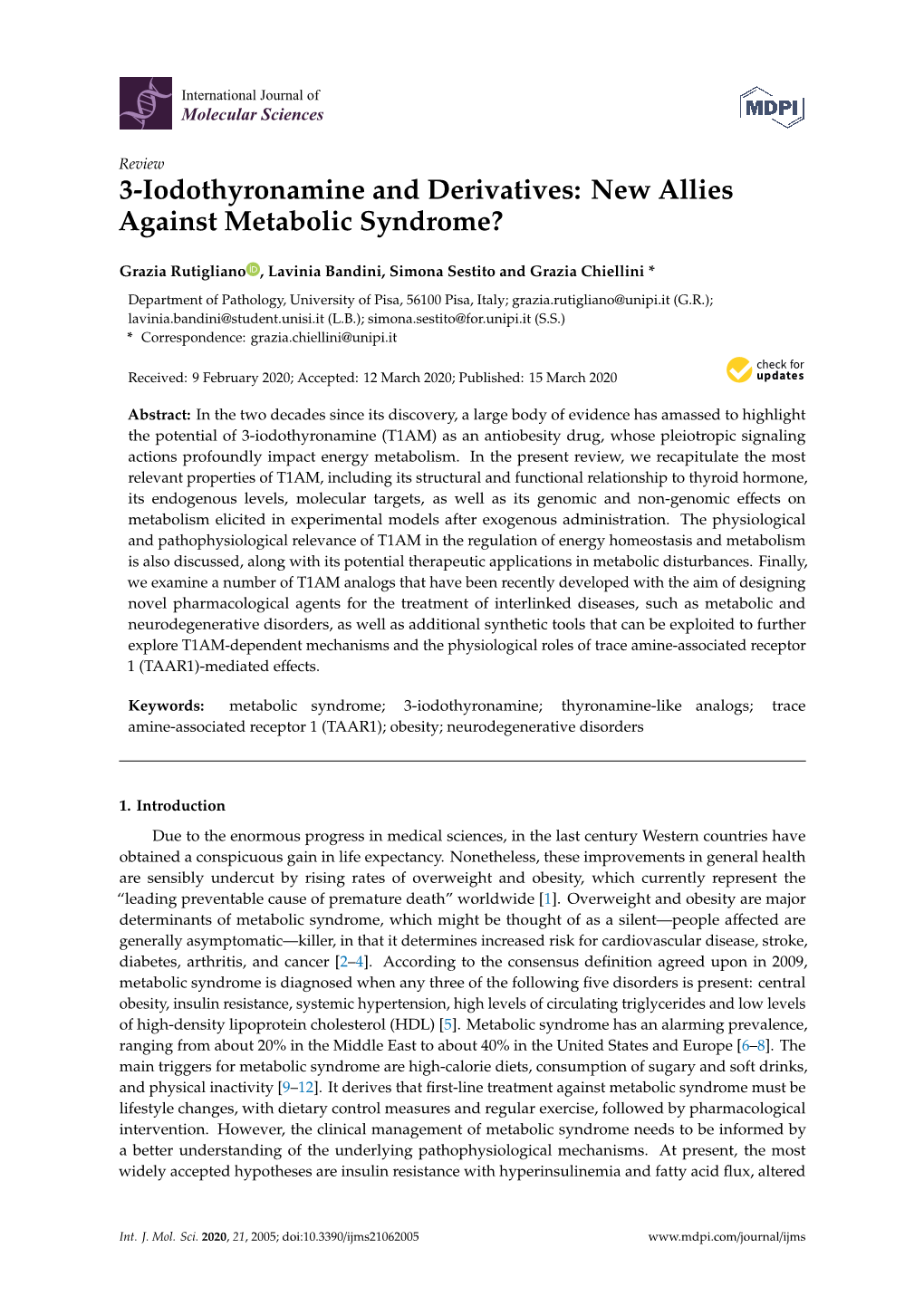 New Allies Against Metabolic Syndrome?