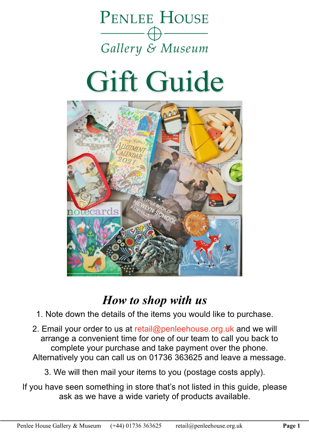 Penlee Shop Gift Guide Apr 2021