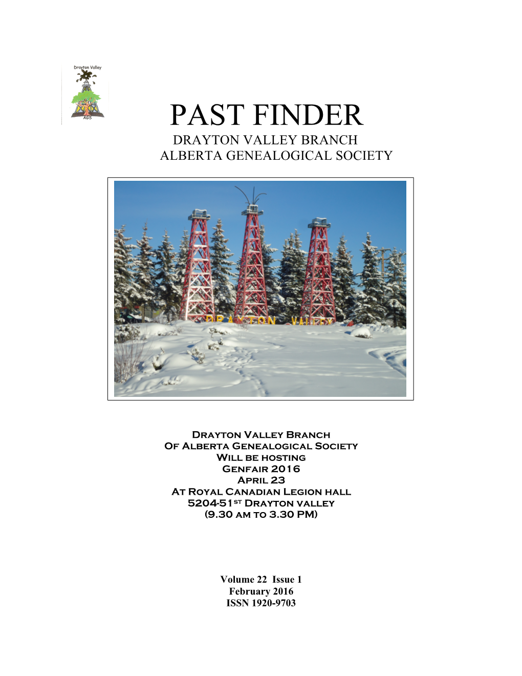 Past Finder Drayton Valley Branch Alberta Genealogical Society