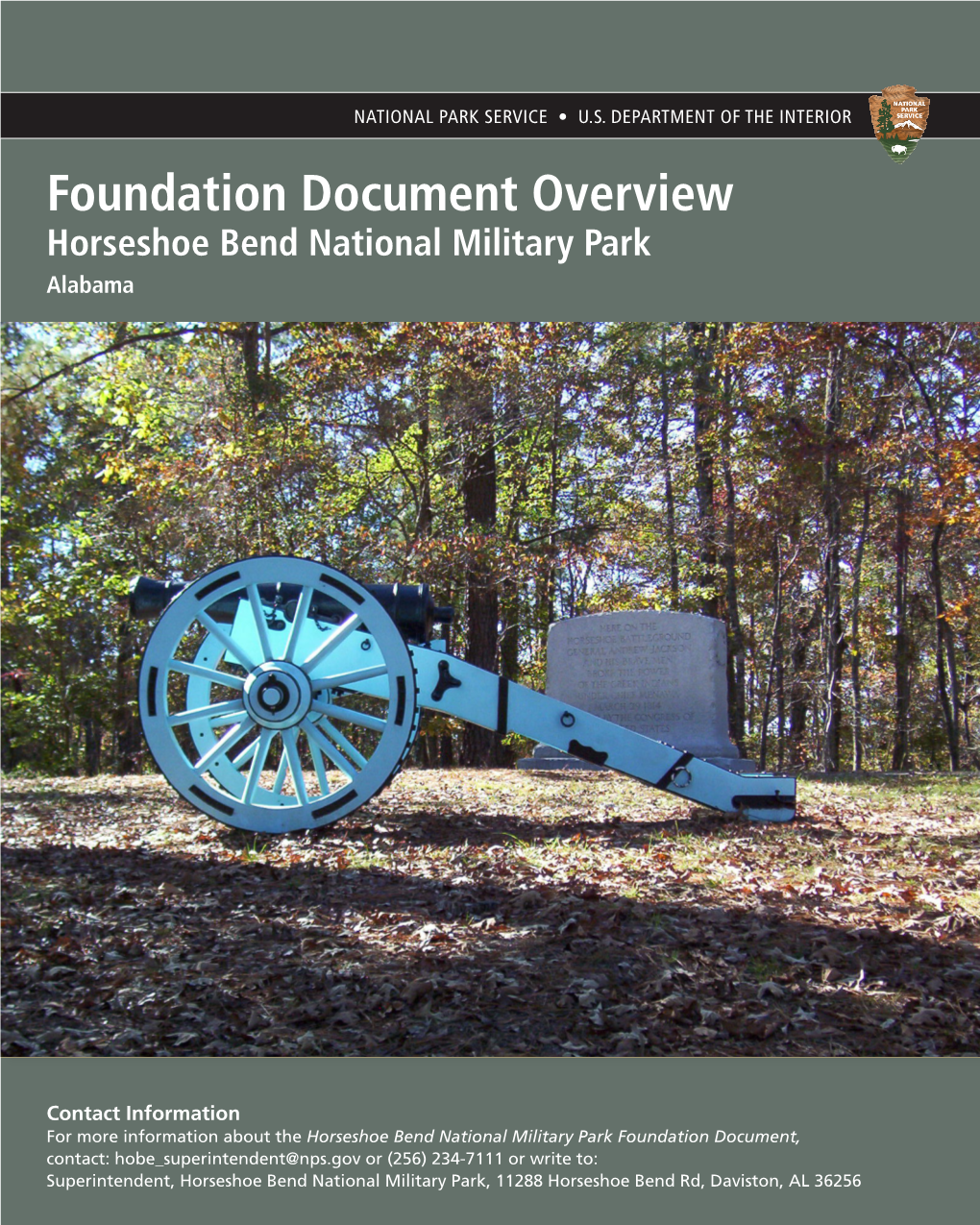 Foundation Document Overview, Horseshoe Bend National Military