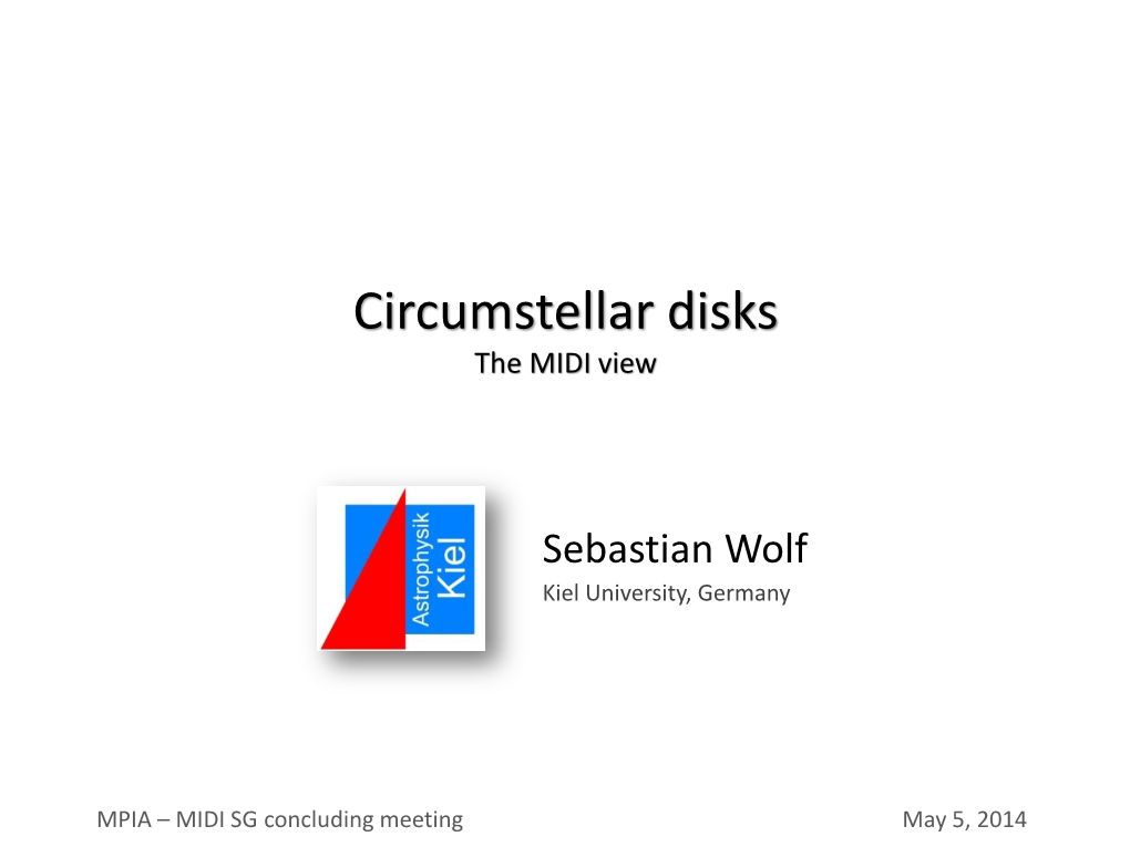 Circumstellar Disks the MIDI View