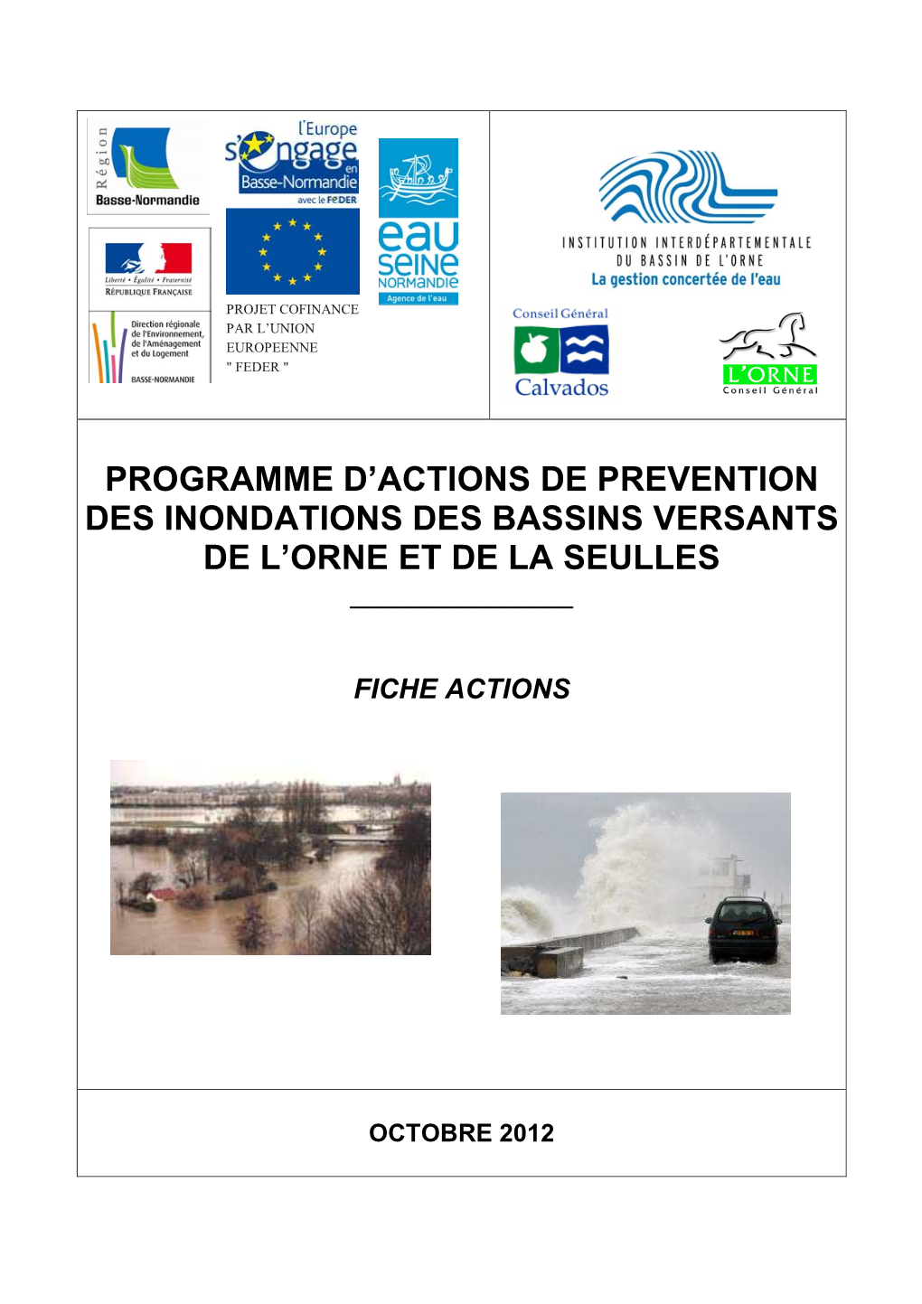 Programme D'actions De Prevention Des Inondations