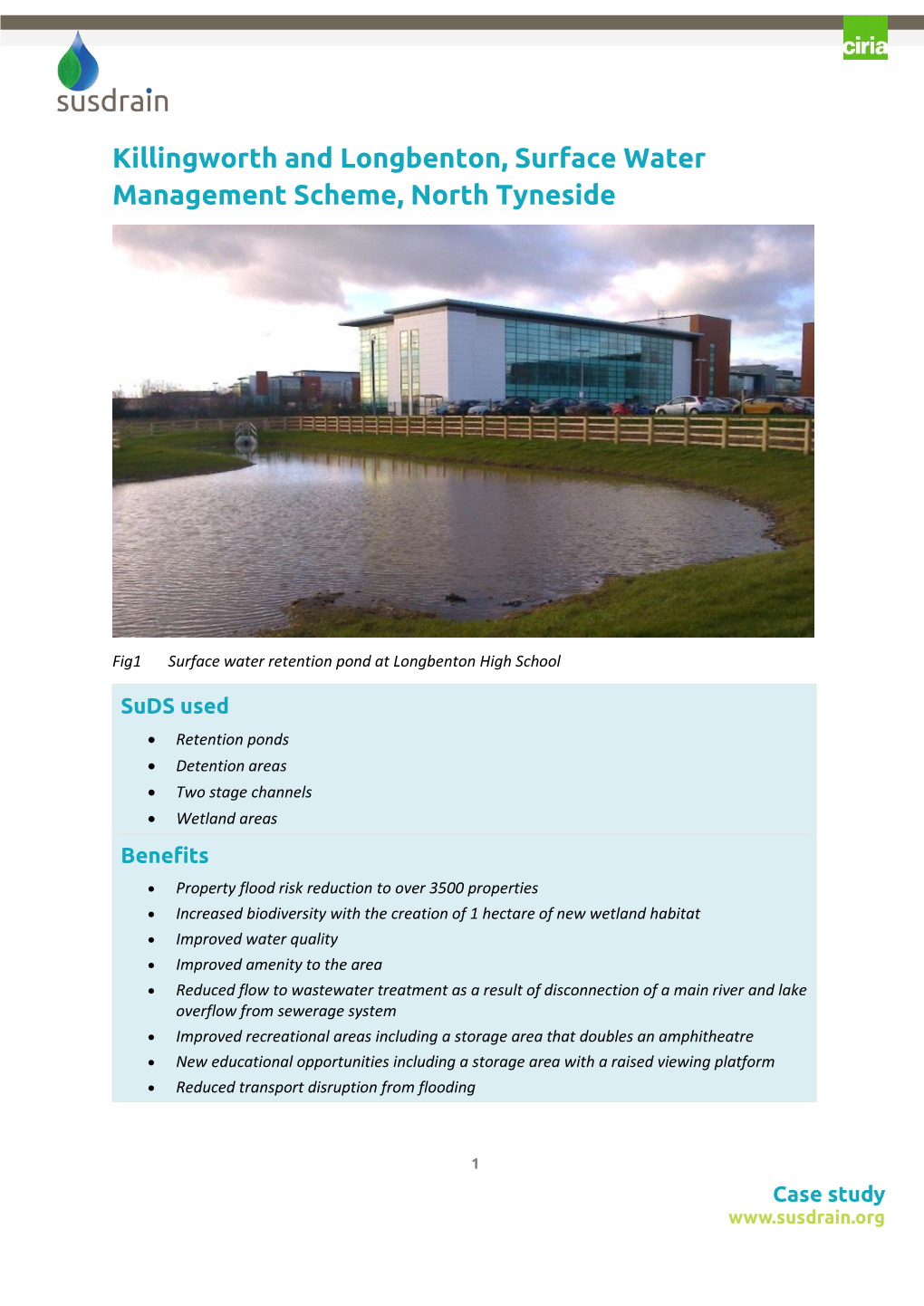 Killingworth and Longbenton, Surface Water Management Scheme, North Tyneside