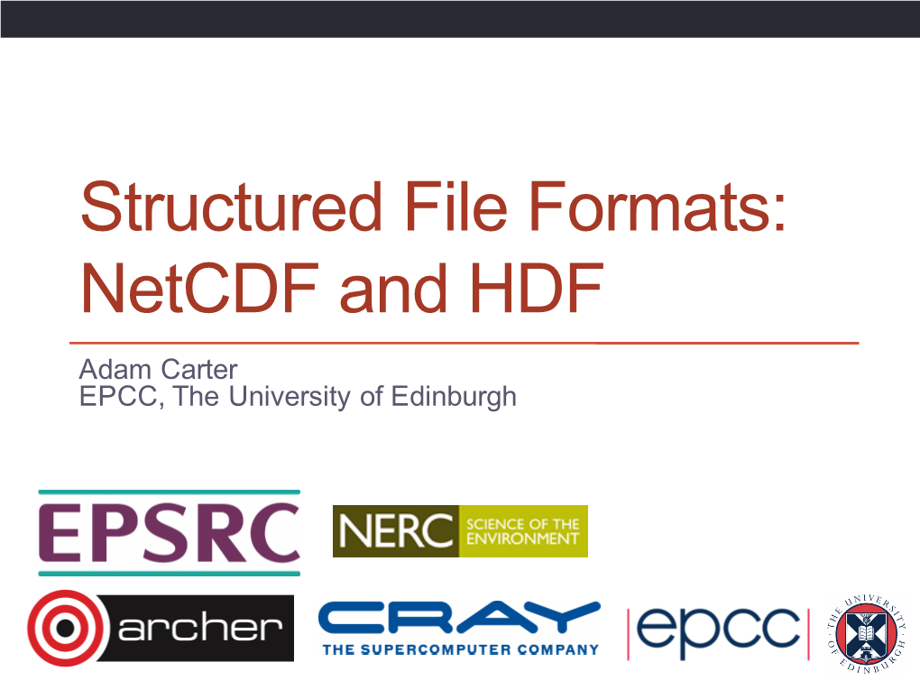 Netcdf and HDF