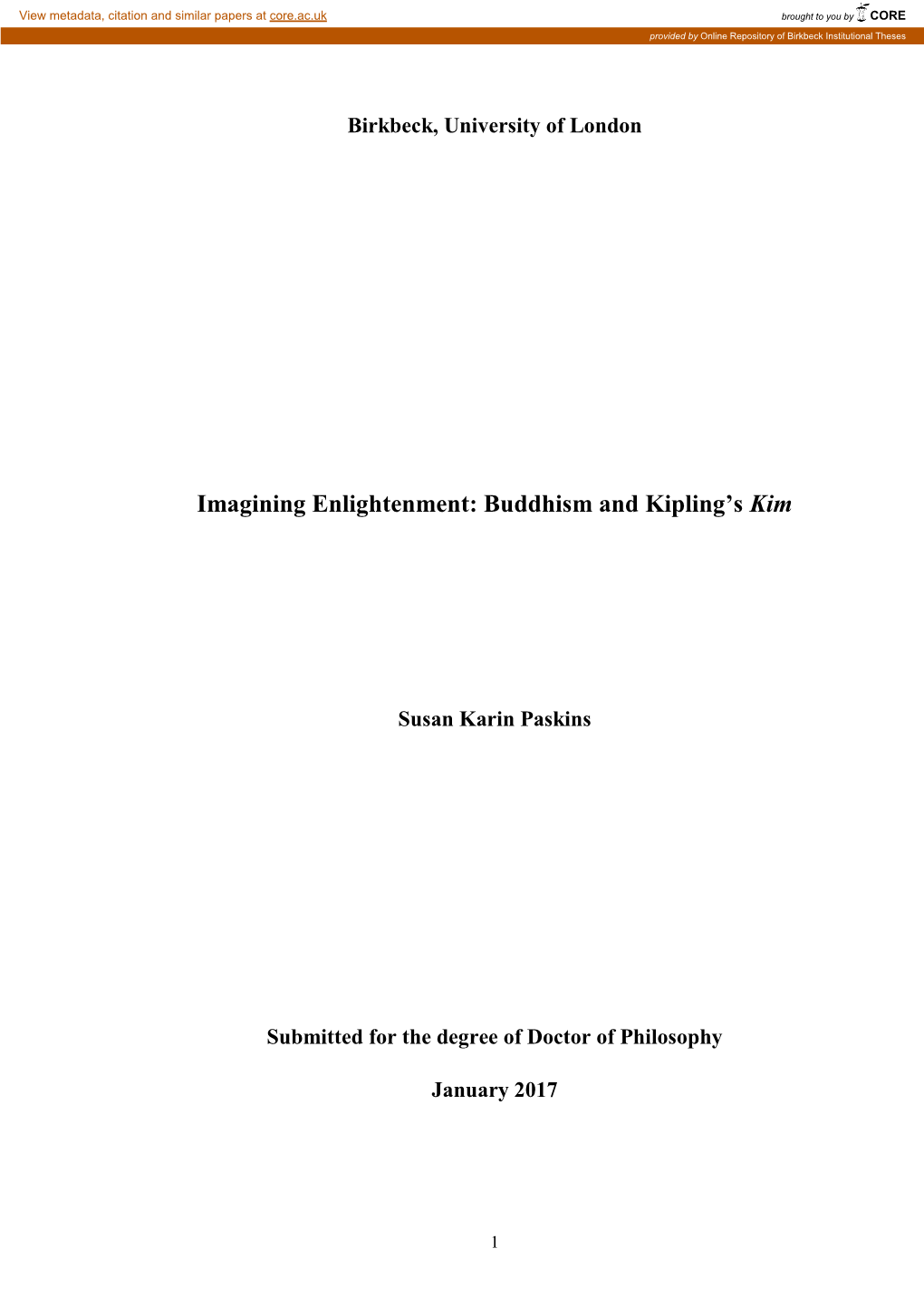Imagining Enlightenment: Buddhism and Kipling's