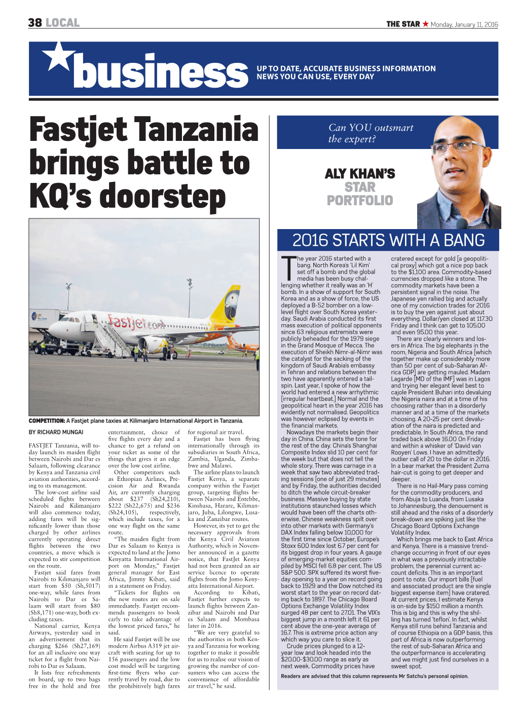 Fastjet Tanzania Brings Battle to KQ's Doorstep